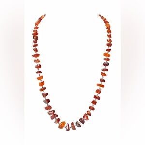 Vintage Baltic Amber Chip Necklace – Cherry Cognac Amber Nuggets  Natural Amber